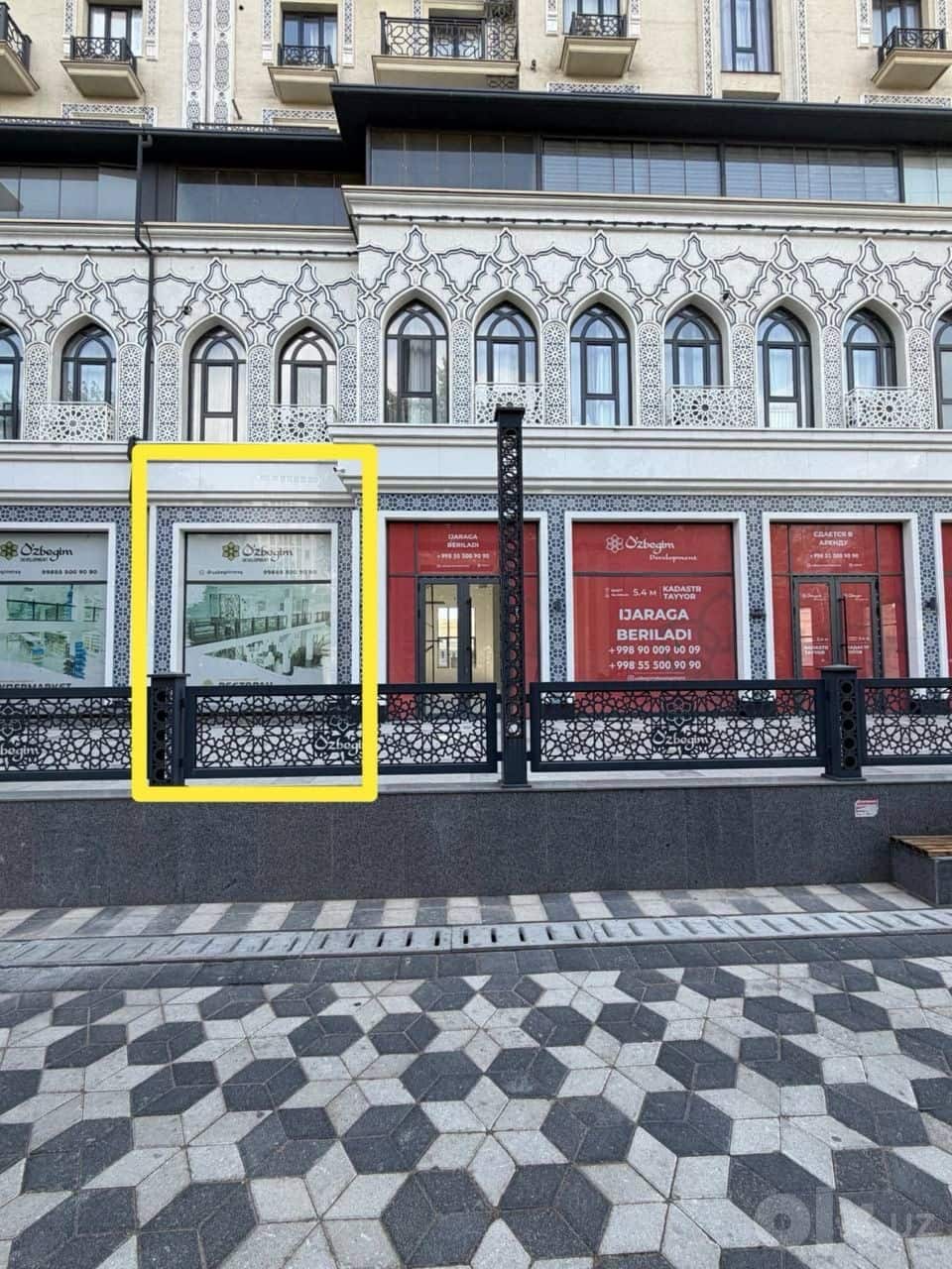 Аренда Нежилое 1-Линия 85 кв.м ЖК Узбегим Улица Бабура ор: Пирамит